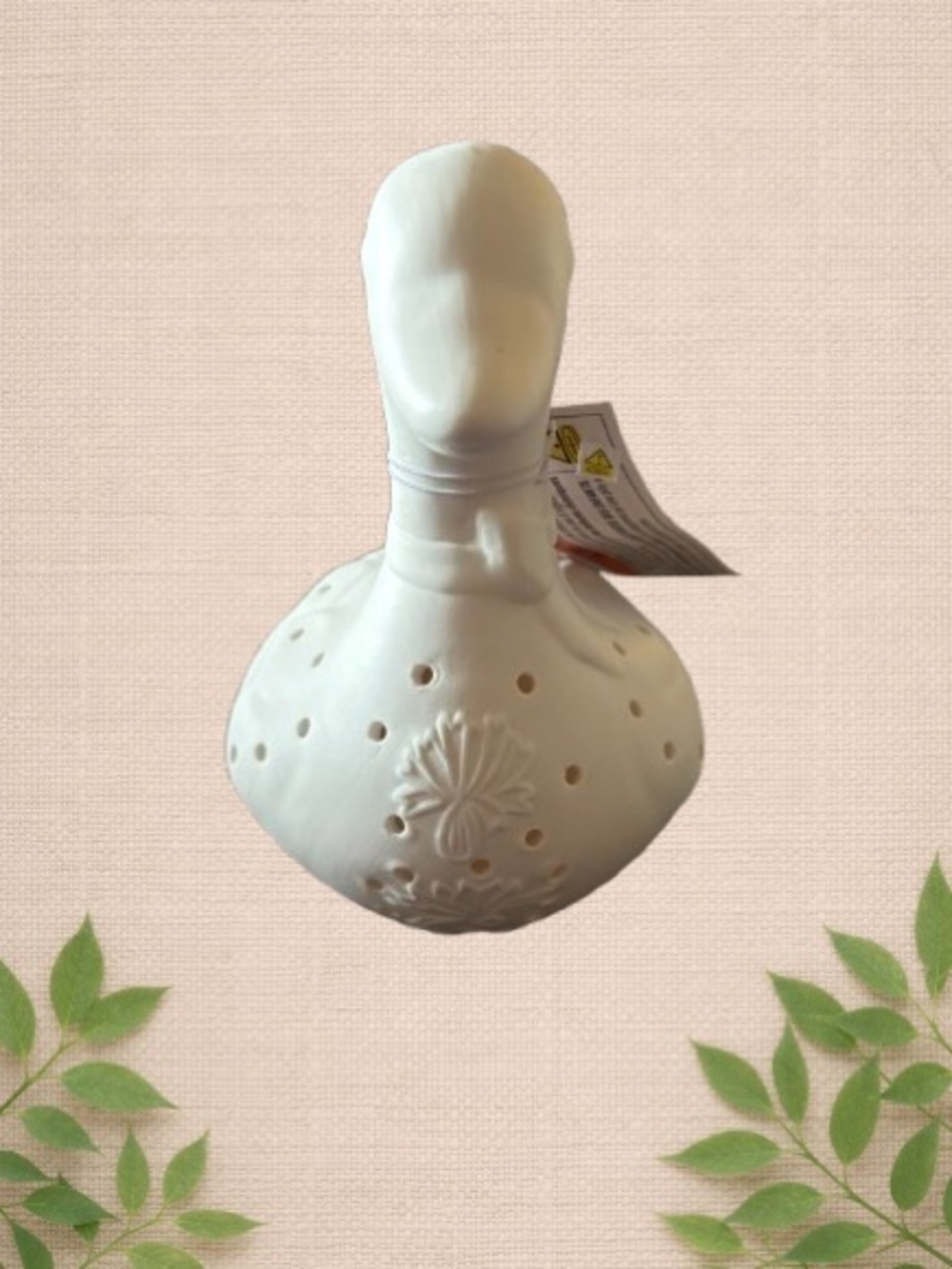 White Ceramic Goose Light‑Up Decor Piece